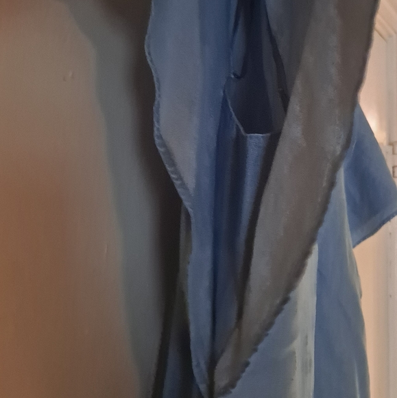 Massimo Dutti Denim Chambray Flutter Sleeve - Picture 5 of 6